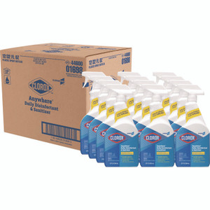Clorox Anywhere Daily Disinfectant and Sanitizer, 32 oz Spray Bottle, 12/Carton