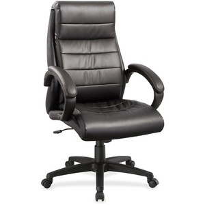 Lorell Deluxe High-back Leather Chair (LLR59532) View Product Image