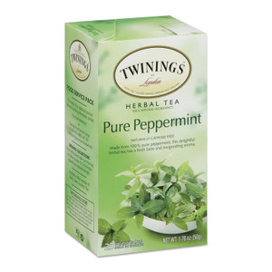 TWININGS Tea Bags, Pure Peppermint, 1.76 oz, 25/Box (TWG09179) View Product Image