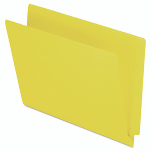 Pendaflex Colored End Tab Folders with Reinforced Double-Ply Straight Cut Tabs, Letter Size, 0.75" Expansion, Yellow, 100/Box