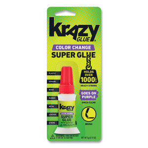 Krazy Glue Color Change Brush On Glue, 0.18 oz, Dries Clear Krazy Glue Color Change Brush On Glue, 0.18 oz, Dries Clear