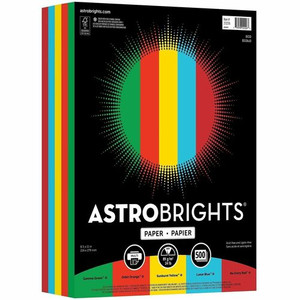 Astrobrights Color Paper - Assorted - Letter - 8 1/2" x 11" - 24 lb Basis Weight - Green Seal