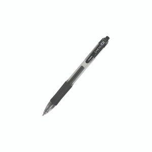 Zebra Sarasa Dry Gel X20 Gel Pen, Retractable, Medium 0.7 mm, Black Ink, Clear/Black Barrel, 12/Pack