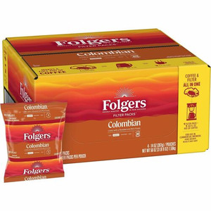 Folgers Filter Pack Colombian Coffee - Regular - Medium/Dark - 1.4 oz - Filter Pack