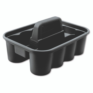 Rubbermaid Commercial Commercial Deluxe Carry Caddy, Eight Compartments, 15 x 7.4, Black