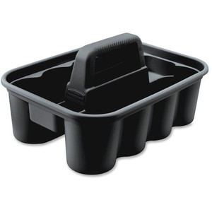Rubbermaid Commercial Deluxe Carry Caddy - 15" Length x 10.90" Width x 7.40" Height - Ergonomic Design, Comfortable, Handle, Heavy Duty - Black