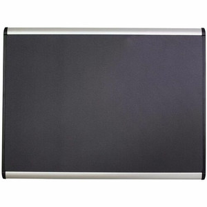 Quartet Prestige Plus Magnetic Bulletin Board - 24" Board Height x 36" Board Width - Gray Fabric Surface - Magnetic, Self-healing, Durable - Silver Aluminum Frame