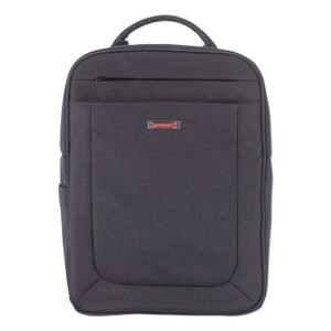 Swiss Mobility Cadence 2 Section Business Backpack, Fits Devices Up to 15.6", Polyester, 6 x 6 x 17, Charcoal