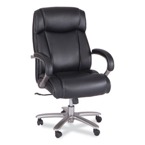 Safco Lineage Big and Tall High Back Task Chair, Supports Up to 500 lb, 20.5" to 24.25" Seat Height, Black Seat, Chrome Base