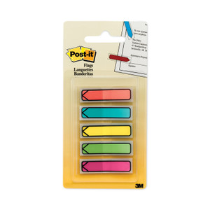 Post-it Flags Arrow 0.5" Page Flags, Five Assorted Bright Colors, 20/Color, 100/Pack