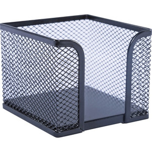 Lorell Mesh Wire Memo Holder - Support 3" x 3" Media - Steel - Black