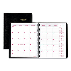 Brownline Essential Collection 14-Month Ruled Monthly Planner, 8.88 x 7.13, Black Cover, 14-Month: Dec 2024 to Jan 2026