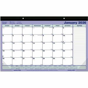 Blueline Monthly Desk Pad Calendar, 17-3/4" x 10-7/8" , English - Monthly - 12 Month - January 2026 to December 2026 - 1 Month Single Page Layout - 17 3/4" x 10 7/8" Sheet Size