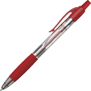 Integra Retractable 0.7mm Gel Pen - 0.7 mm Medium Pen Point - Retractable - Red Ink - Gel-based - Red Barrel