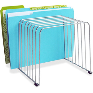 Fellowes Wire File Sorter - 11 Compartment(s) - 11 Divider(s) - 8" Height x 9" Width x 11.38" Depth - Desktop - Silver