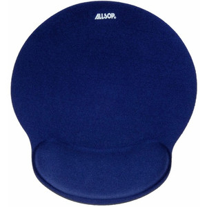 Allsop ComfortFoam Memory Foam Mouse Pad with Wrist Rest - 1" Height x 9" Width x 10" Depth - Blue - Memory Foam - Stress Resistant - Mouse