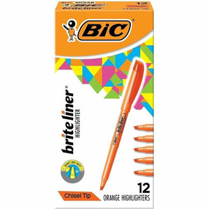 BIC Brite Liner Highlighters - Orange Ink - BICBL11OE