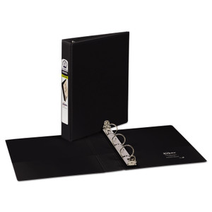 Avery Mini Size Durable View Binder with Round Rings, 3 Rings, 1" Capacity, 8.5 x 5.5, Black