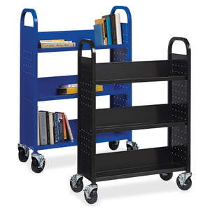 Lorell Single-sided Steel Book Cart (LLR99934) View Product Image