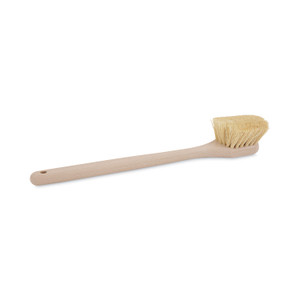 Boardwalk Utility Brush, Cream Tampico Bristles, 5.5" Brush, 14.5" Tan Plastic Handle (BWK4220) View Product Image