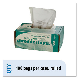 AbilityOne 8105013994791, Heavy-Duty Shredder Bags, 20 gal Capacity, 100/BX (NSN3994791) View Product Image