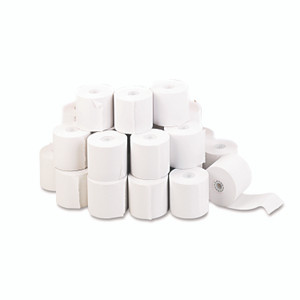 Universal Impact and Inkjet Print Bond Paper Rolls, 0.5" Core, 2.25" x 130 ft, White, 100/Carton