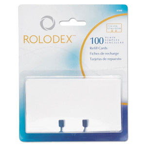 Rolodex Plain Unruled Refill Card, 2.25 x 4, White, 100 Cards/Pack (ROL67558) View Product Image