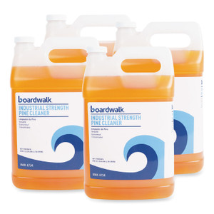 Boardwalk Industrial Strength Cleaner, Pine Scent, 1 gal Bottle, 4/Carton