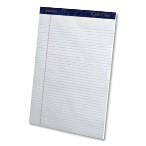 Ampad Gold Fibre Writing Pads, Narrow Rule, 50 White 8.5 x 11.75 Sheets, Dozen