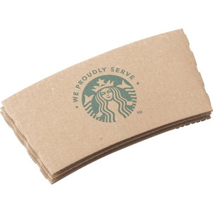 Starbucks Hot Cup Sleeves, 1380/CT, Brown/We Proudly Serve (SBK12420977) View Product Image