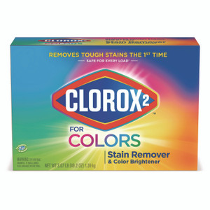 Clorox 2 for Colors Stain Remover and Color Brightener Powder, Original, 49.2 oz Box, 4/Carton
