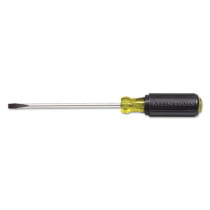 Klein Tools Heavy-Duty Slotted Cabinet-Tip Cushion-Grip Screwdrivers, 1/4 in, 12 11/32 in L View Product Image