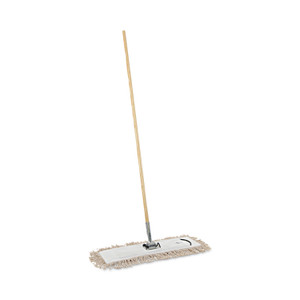 Boardwalk Cotton Dry Mopping Kit, 24 x 5 Natural Cotton Head, 60" Natural Wood Handle (BWKM245C) View Product Image