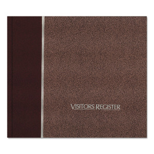 National Hardcover Visitor Register Book, Burgundy Cover, 9.78 x 8.5 Sheets, 128 Sheets/Book (RED57803) View Product Image