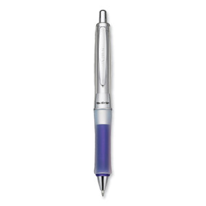Pilot Dr. Grip Center of Gravity Ballpoint Pen, Retractable, Medium 1 mm, Black Ink, Silver/Navy Grip Barrel (PIL36181) View Product Image