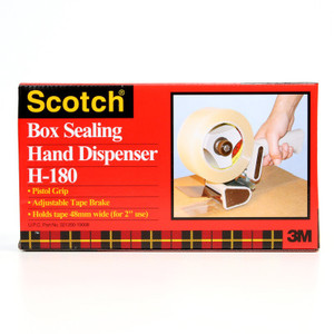 3M Scotch H180 Box Sealing Tape Dispensers, Metal/Plastic (405-021200-19008)