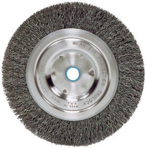 Weiler Medium-Face Crimped Wire Wheel  6 In D X 5/8 In W  .014 In Steel Wire  6 000 Rpm (804-02325)
