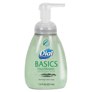 Dial Professional Basics Hypoallergenic Foaming Hand Wash, Honeysuckle, 7.5 oz Pump, 8/Carton (DIA06042CT) View Product Image