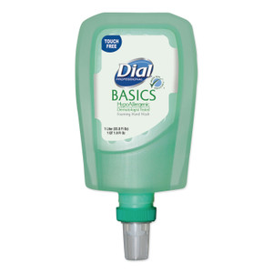 Dial Professional Basics Hypoallergenic Foaming Hand Wash Refill for FIT Touch Free Dispenser, Honeysuckle, 1 L, 3/Carton (DIA16722) View Product Image