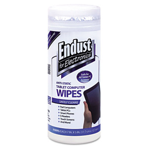 Endust Anti-static Tablet/Computer Screen Wipes - For Tablet PC, Desktop Computer, Display Screen, Mobile Phone, Digital Text Reader, Handheld Device - (END12596)