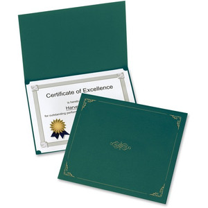 HOLDER;CERT;GOLDFOIL;5PK;GN