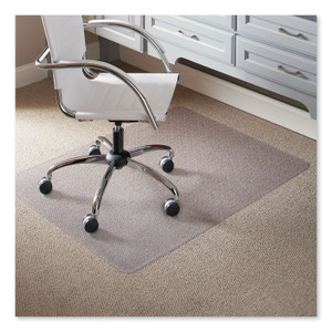 ES Robbins EverLife Light Use Chair Mat for Flat to Low Pile Carpet, Rectangular, 46 x 60, Clear ESR120321