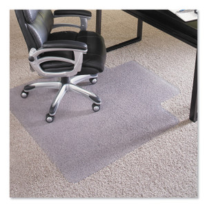 ES Robbins EverLife Intensive Use Chair Mat for High Pile Carpet, Rectangular with Lip, 36 x 48, Clear (ESR124054) View Product Image