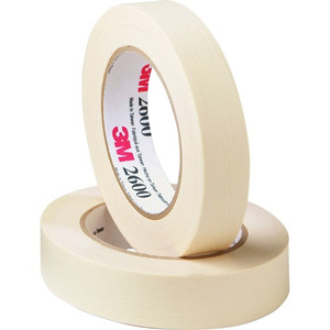 Highland Economy Masking Tape - 60 yd Length x 1" Width x 4.4 mil Thickness - 3" Core - Tan - Rubber Backing - For Labeling, Bundling, Mounting, Wrapping, Holding