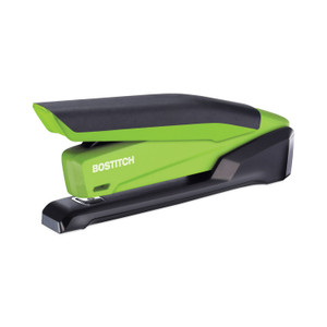 Bostitch InPower One-Finger 3-in-1 Desktop Stapler with Antimicrobial Protection, 20-Sheet Capacity, Green/Black
