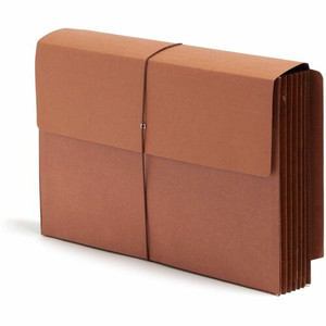 Smead Legal Recycled File Wallet - 8 1/2" x 14" - 5 1/4" Expansion - End Tab Location - 12.5 pt. - Redrope