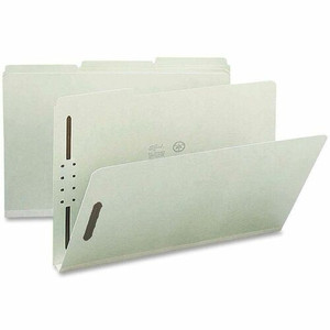 Nature Saver 1/3 Tab Cut Legal Recycled Fastener Folder - 8 1/2" x 14" - 1" Expansion - 2 Fastener(s) - 2" for Folder - Top Tab Location