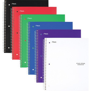 Five Star Wirebound Wide Rule 1-Subject Notebook (MEA05200) View Product Image