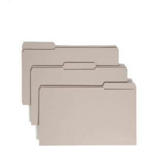 Smead Colored 1/3 Tab Cut Legal Recycled Top Tab File Folder - 8 1/2" x 14" - 3/4" Expansion - Top Tab Location - Assorted Tab Position - 11 pt. - (SMD17334)