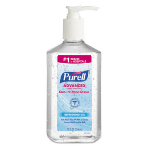 PURELL Advanced Hand Sanitizer Refreshing Gel, 12 oz Pump Bottle, Clean Scent (GOJ365912EA) View Product Image